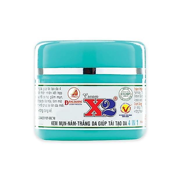 Kem X2 4in1 Đăng Dương, kem X2 mụn nám trắng da tái tạo 10g