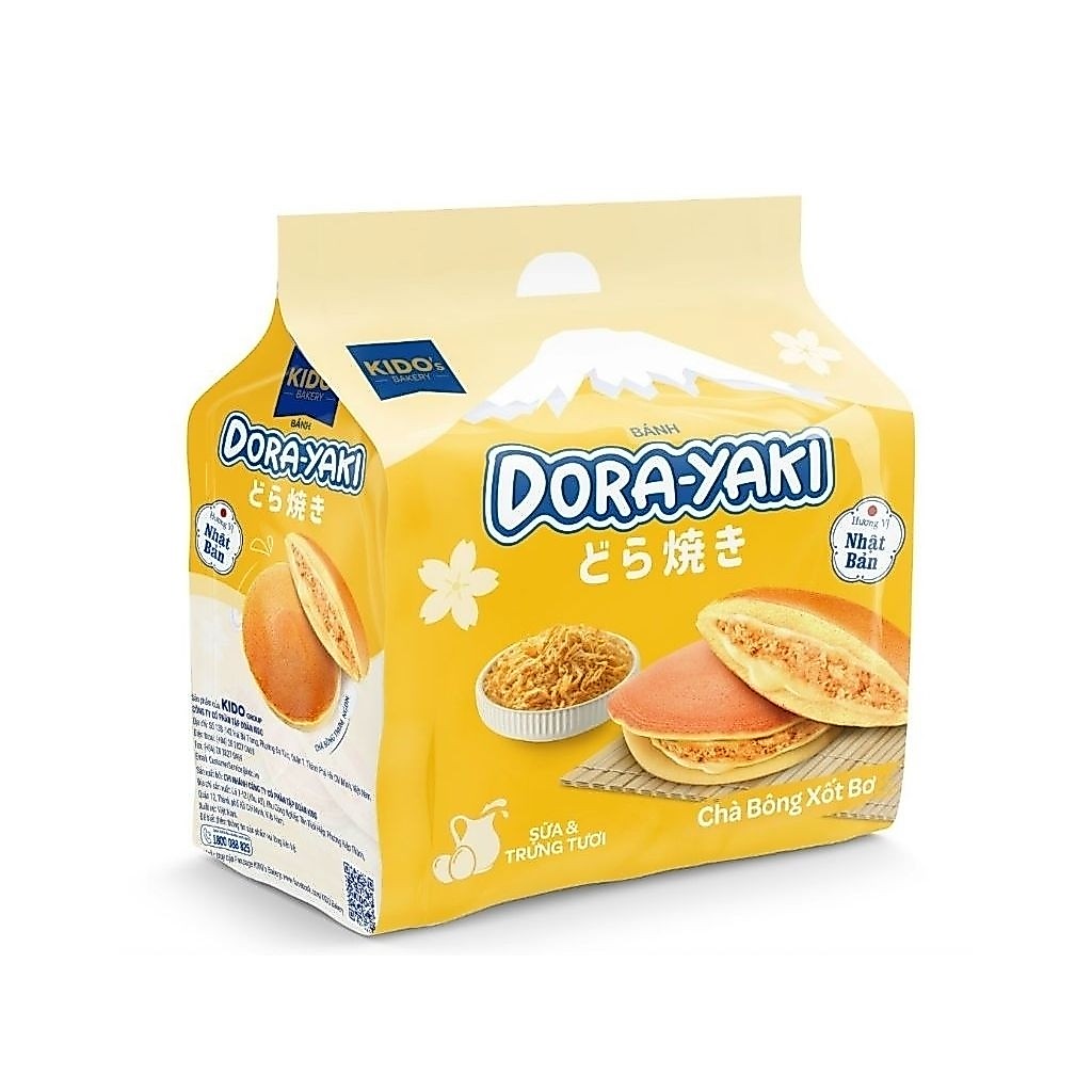 Bánh Dorayaki chà bông xốt bơ Kido's Bakery gói 150g (5 cái)