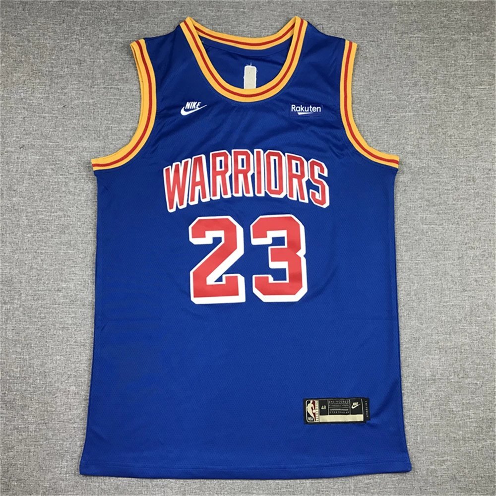 22 Chiến binh thêu phong cách mới No. 30 Curry 11 Thompson 23 Green 3 Pur Kỷ niệm 75 năm Đồng phục b