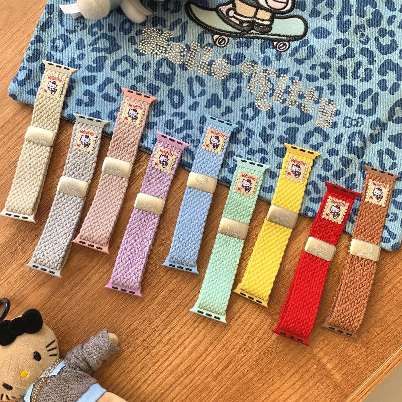 Dây đeo từ tính hình mèo hoạt hình cho Apple Watch s10 42mm 40mm 41mm 46mm 9 8 7 SE 6 5 4 cho Apple 