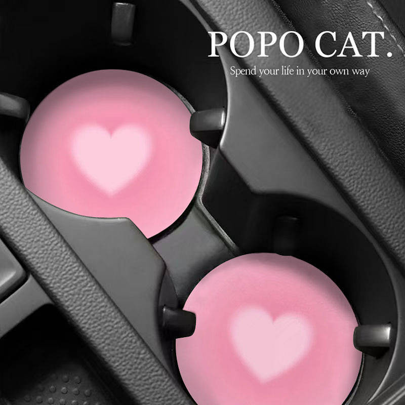 Love Personality Car Water Cup Mat Door Slot Storage Pad Sub-Car Cartoon Car Anti-Slip Storage Pad 4