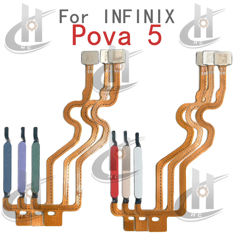 Cảm biến cảm ứng vân tay Công tắc nguồn ngón tay BẬT TẮT Bên nút Home Key Flex Cable cho Infinix Pov