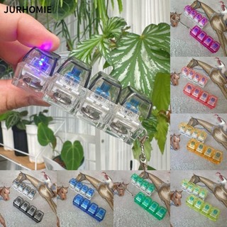 JURHOMIE Fidget Clicker Toy, Dây chuyền chìa khóa bàn phím LED đế, Giảm căng thẳng Mặt dây chuyền thú vị 4 phím Móc khóa giải nén cho người lớn