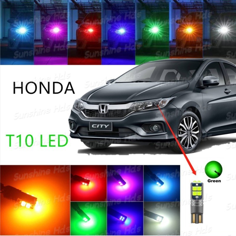 [HONDA] Đèn Pha Nhỏ Phía Trước 1PC T10 / W5W 10LED Bóng Đèn Cửa Bên Xe Boot Biển Số Ánh Sáng Đỏ Trắn