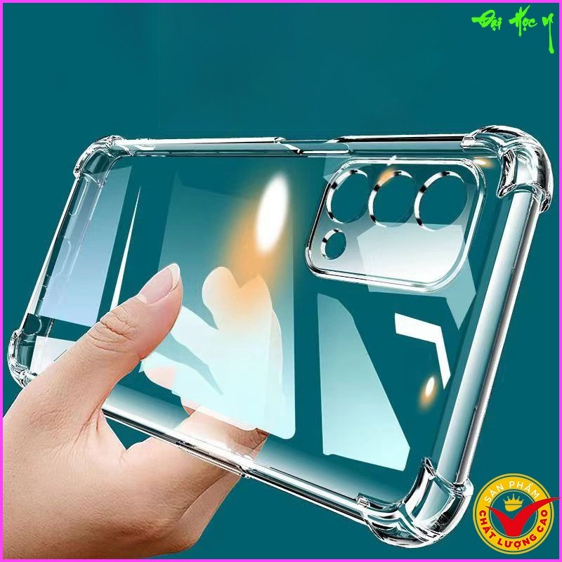 Ốp lưng trong suốt chống sốc Vivo iQoo 9 10 11 12 13 Z9, Neo 10.., Y29, Y39, Y300 hạn chế ố, trong s