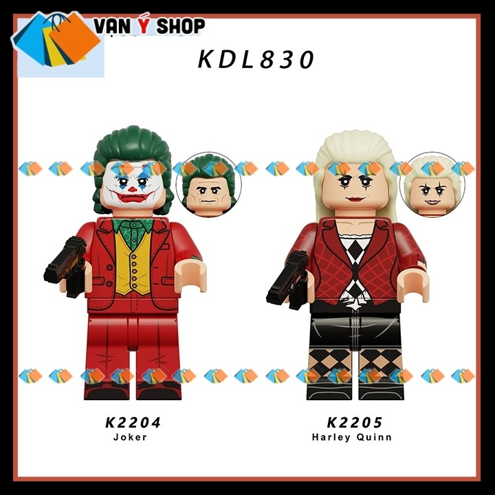 Joker Harley Quinn Mô hình Nhân vật Phản Diện Siêu Anh Hùng Mô hình Joker Harley Quinn KDL830