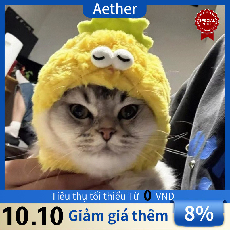 Trái Cây Rau Series Thú Cưng Lông Cừu Mũ Mèo Mũ Nón Hình Ảnh Dễ Thương Trang Điểm Mũ Dễ Thương Thú C