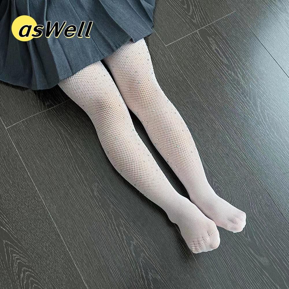 ASWELL Cá, Quần Sequin Lưới, Tất Đáy Màu Mũi Khoan Chấm Thời Trang Bé Gái