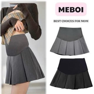  Chân váy bầu tennis CV3 mẹ Bối xếp ly to cho bà bầu có quần bên trong có đáp bụng form rộng mặc thoải mái 