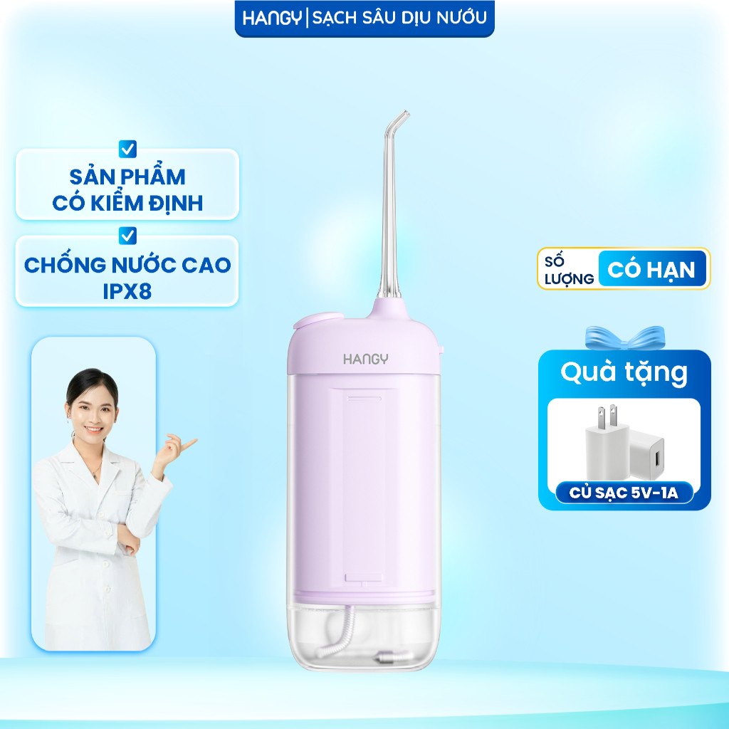 Máy tăm nước mini HANGY O16 & HM23 | Vệ sinh răng miệng sạch sâu tiện lợi [ĐỔI MỚI 12 THÁNG]
