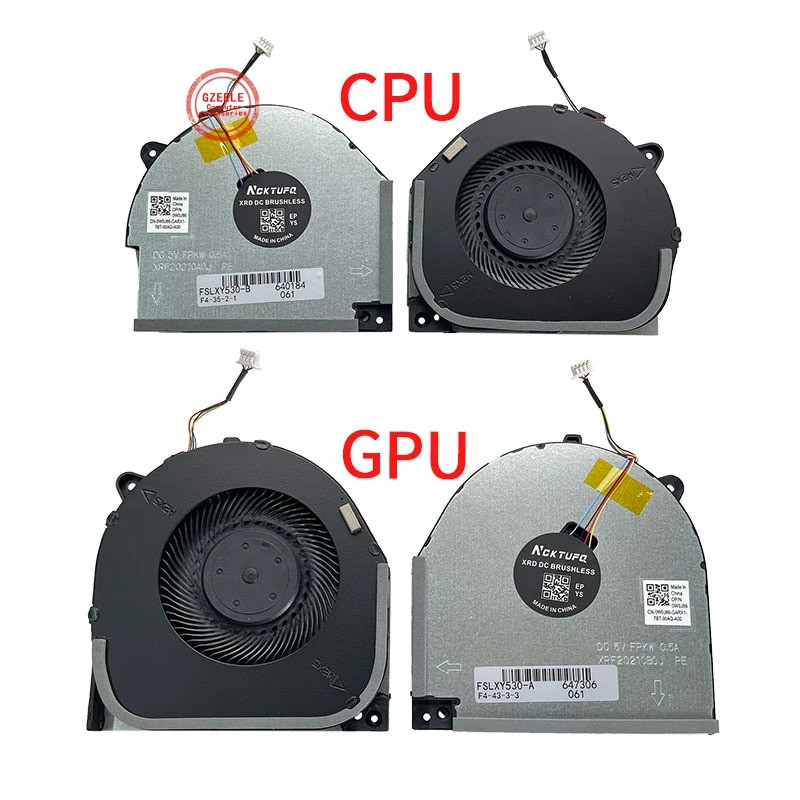 IiCPU GPU Quạt Làm Mát Laptop Cho Lenovo Legion Y7000 2018 Y7000-1060 1050 Y530 Y530-15ICH DFS200105