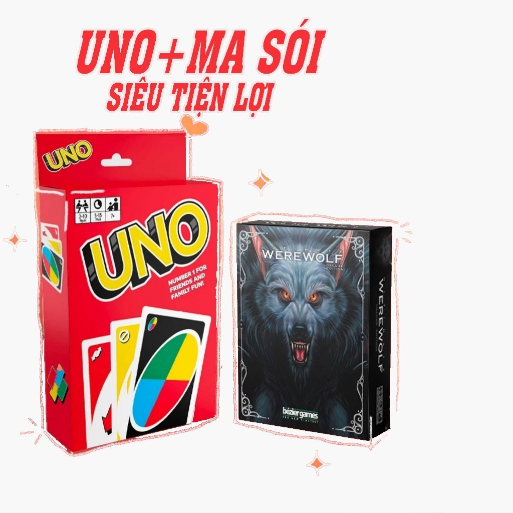 Combo (Ma sói + UNO cơ bản 110 lá ) vui vẻ cho gia đình và bạn bè [Boardgame247]