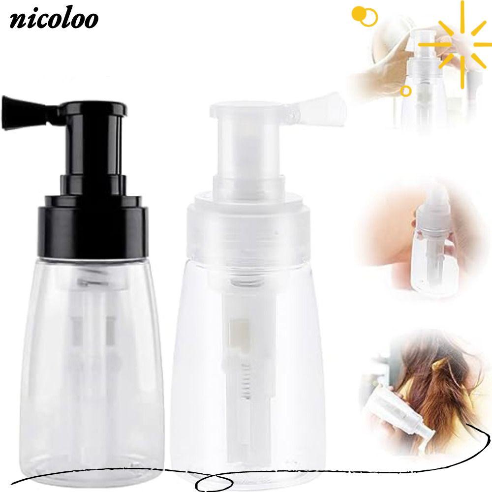 Bình xịt bột NICOLOO, Bấm chai bột di động, Bình xịt có thể đổ lại Chai dầu gội Dầu gội khô