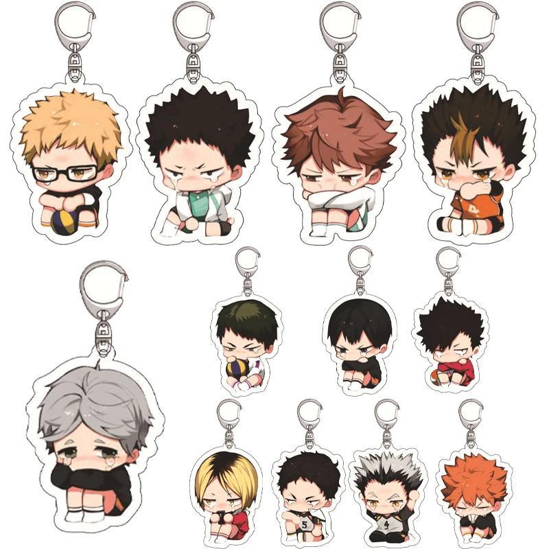 Haikyuu  Hinata Shoyo Tobio Kageyama Daichi Sawamura Character Acrylic Car Móc khóa Hoạt hình Anime 