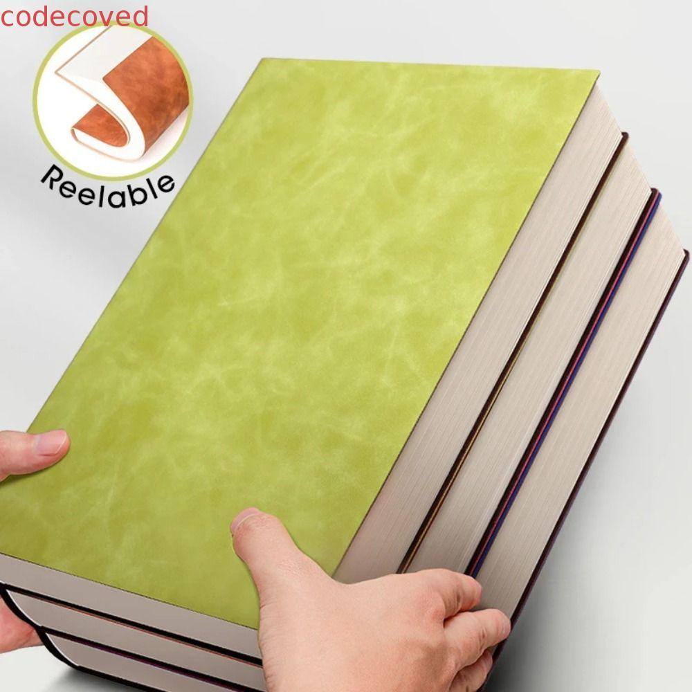 Sổ tay dày CODECOVED A4, 200 trang PU Cover Sổ tay lớn, Sổ tay vẽ tranh Dòng lớn / Đường ngang trống