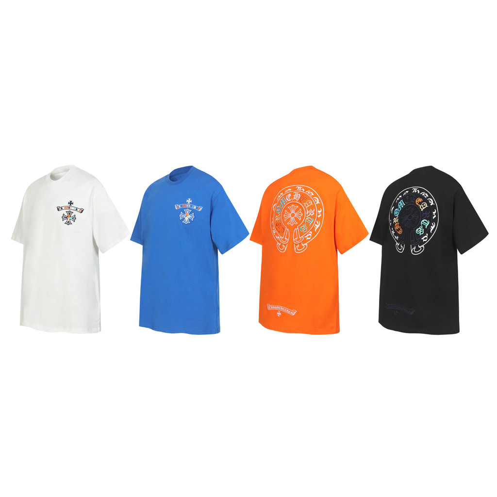 Chrome Hearts 2026 Horse hoof Sanskrit appliqué embroidery couple's short-sleeve shirt T T-shirt Cou