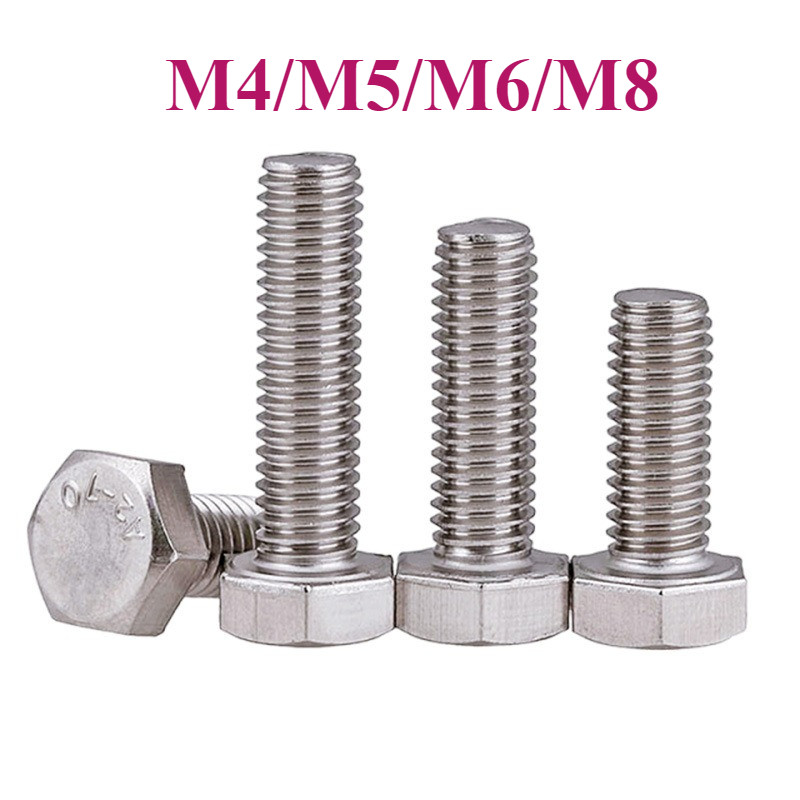 M4-M8 Bulong lục giác ngoài ren ngược inox 304, Ốc lục giác ren ngược  [LBLLS1]