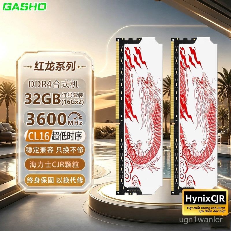 Ram PC DDR4 16GB combo kit 2x16GB bus 3600 CL16 chip Hynix CJR bộ nhớ máy tính để bàn siêu ép xung g