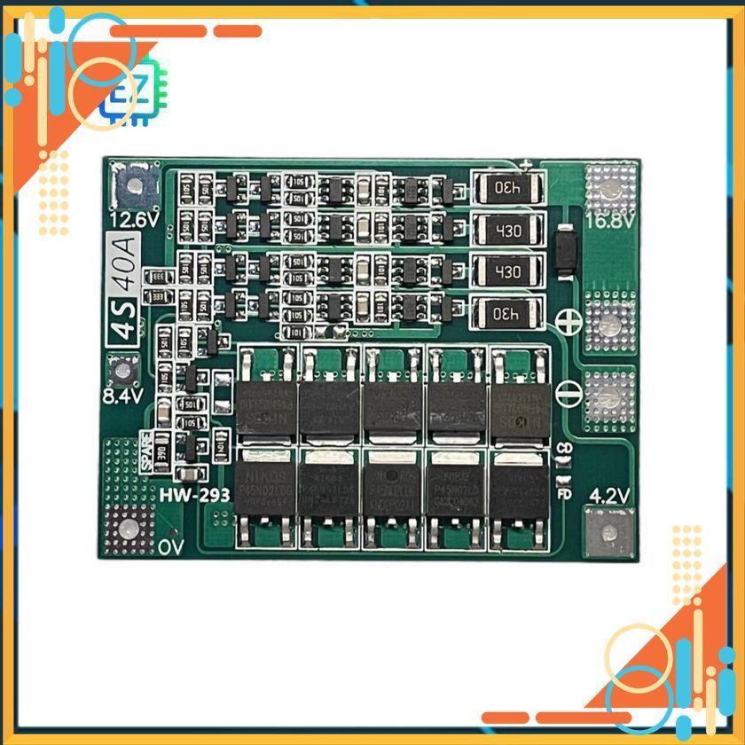 Mạch bảo vệ pin 4S 40A - 16.8V có cân bằng