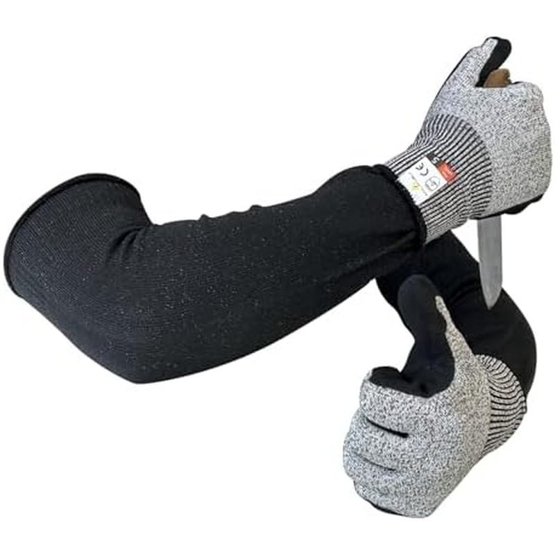 Găng tay và tay áo Nitrile chống cắt có bảo vệ EN388 Cấp 5