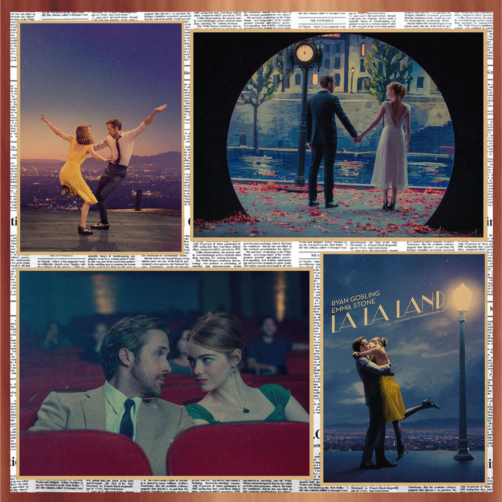 Phim Âm Nhạc La La La Land La Land Vintage Giấy Kraft Poster Trang Trí Tranh Treo Tường Bức Tranh Tư