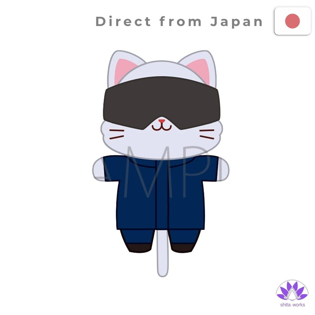 ・Direct from Japan・ Móc khóa thú nhồi bông mini Gojo Satoru đeo mặt nạ mắt mèo trong Jujutsu Kaisen