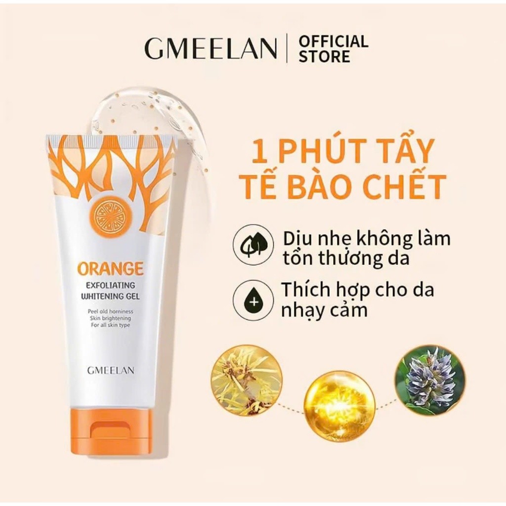[Pass KOC 99%][Đã Mở Seal] ￼GMEELAN GEL TẨY TẾ BÀO CHẾT TÁC ĐỘNG CAM ENZYMES 50g Da Mặt Skincare Gel
