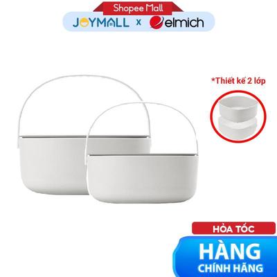 Bộ Thau Rổ Có Quai Rose Elmich EL0267,EL0268, Hàng Chính Hãng, Sz24,28cm, Nhựa PP, 2 Lớp Rổ -JoyMall