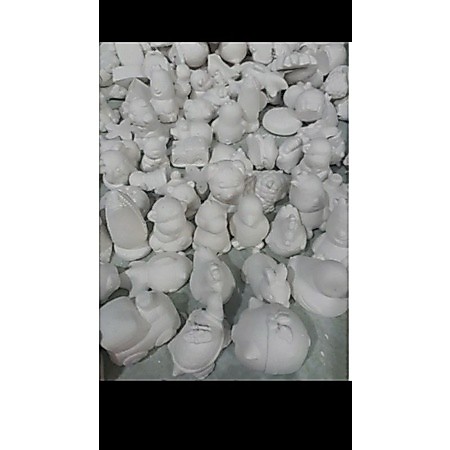 COMBO 10 TƯỢNG TÔ MÀU MINI SIZE 5-8cm Kèm Màu Cọ
