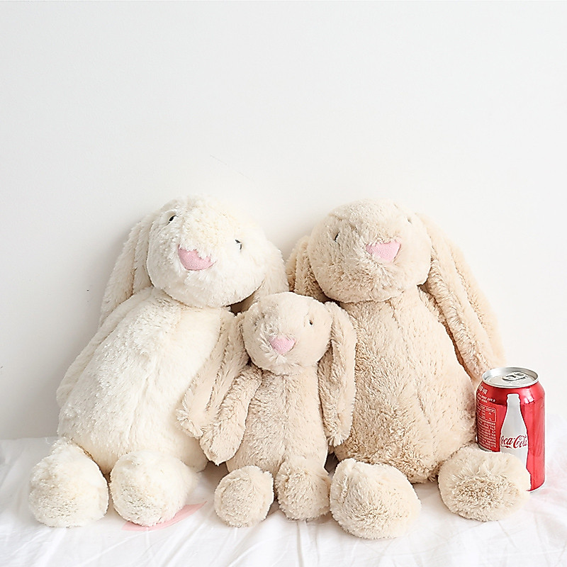 Thỏ Nhồi Bông Tai Dài 25 / 40 / 60cm Mềm Mại Đáng Yêu Cho Bé