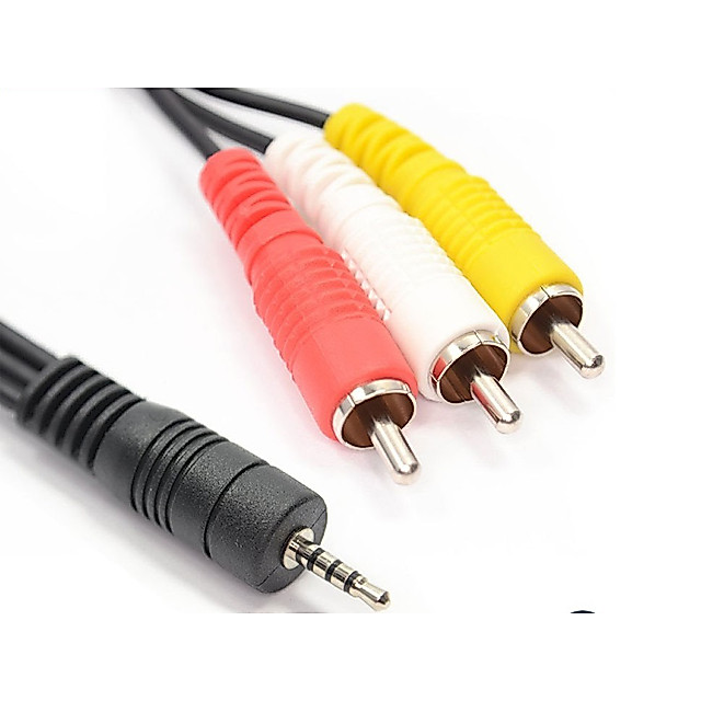 Dây 3.5 ly ra 3 sen ngõ AV, sử dụng cho Android Box từ Cổng AV ra TV đời cũ, amply, loa vi tính