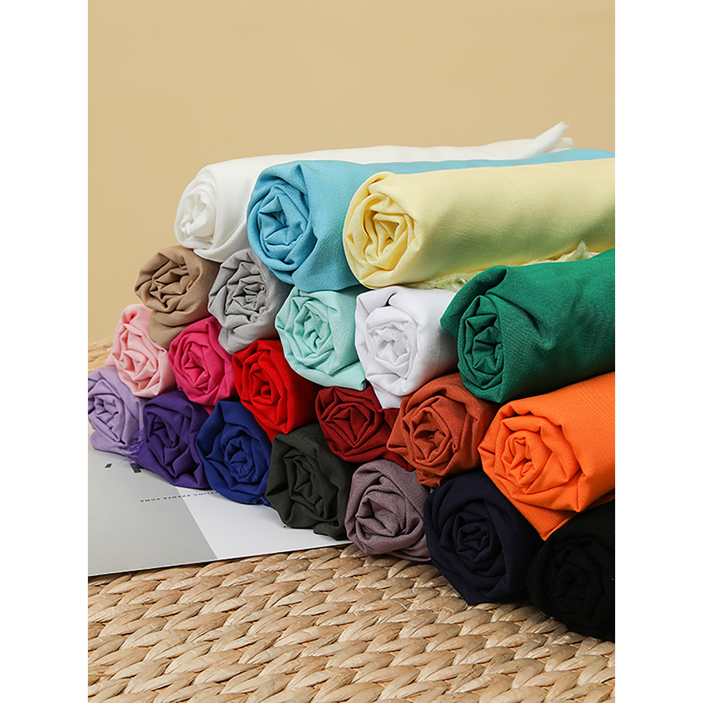 Nhân Tạo Vải Cotton Vải Lụa Cotton Quần Áo Bé Mùa Hè Cotton Áo Thun Màu Trơn Mỏng Quần Áo Vải Cotton