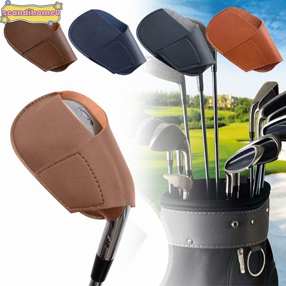 SCANDIHOME0 Golf Club Head Covers Phụ kiện da thực tế Mũ bảo vệ