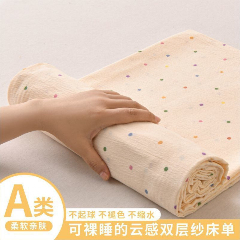 Sợi Đôi Ga Giường Bộ Ba Mảnh Đơn Cotton Nguyên Chất Đơn Giặt Chăn Ký Túc Xá Phòng Ngủ Đôi Sinh Viên 