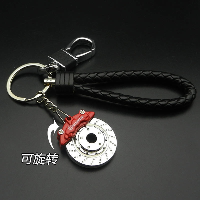 Creative Personality Brake Disc Key Ring Chain Caliper Metal Key Chain Car Modification Disc Brake M