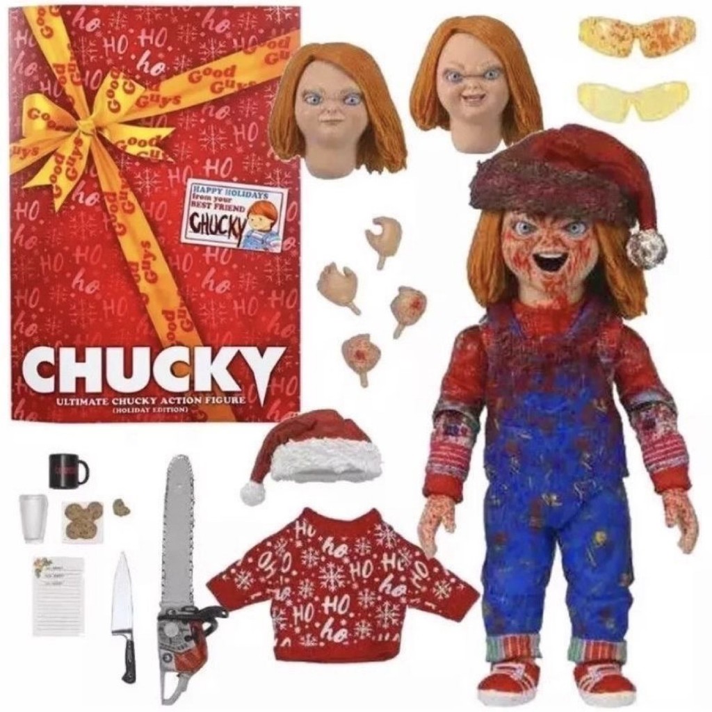 NECA Trẻ Em Chơi Chucky TV Series Trang Phục Giáng Sinh Cult Chucky Búp Bê Bán Buôn Nhân Vật Hành Độ