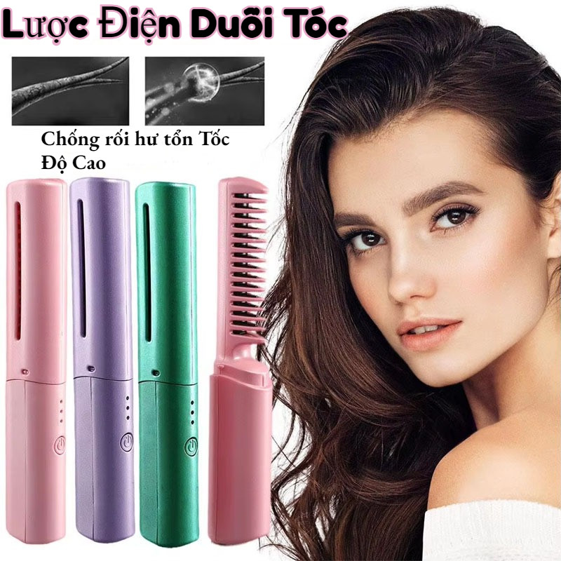 Lược Duỗi Tóc Ion Hóa Chất Lượng Cao,Chống Rối Hư Tổn,Tốc Độ Cao, Sạc Nhanh Tiện Lợi,Nhỏ Gọn Và Dễ M