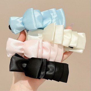 Kẹp Tóc Satin Nơ Cho Phụ Nữ - Thích Hợp Làm Đuôi Ngựa Và Trang Trí Mái Tóc