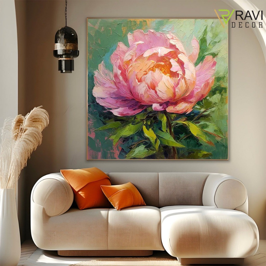 Tranh Hoa - Tranh treo tường decor canvas khung tranh cao cấp, tặng đinh treo - RAVI DECOR
