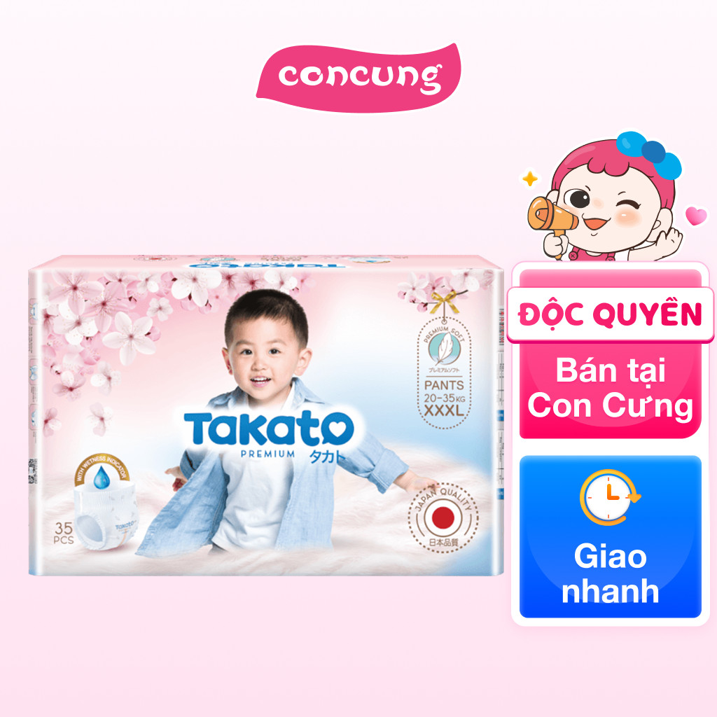 Tã quần Takato siêu mềm mại (XXXL, 35 miếng) - concung