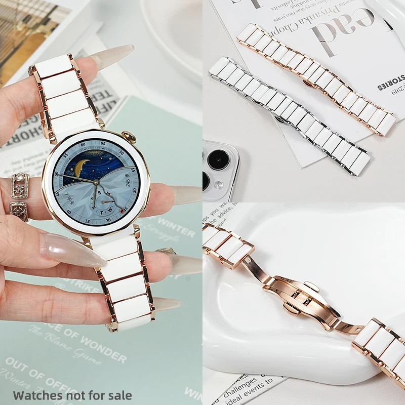 Dây đeo đồng hồ thông minh 18mm cho Xiaomi Watch S4 41mm Giả gốm trắng Mi Watch S4 41MM Vòng tay bằn