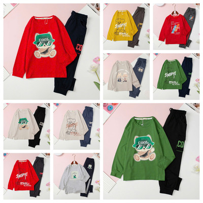 Bộ cotton thu đông Bé trai dài tay, Bộ dài tay bo gấu LITIBABY size 8/16 tuổi