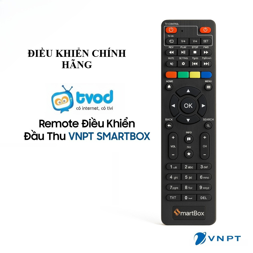 [LOẠI RẺ] Remote điều khiển đầu thu VNPT SMART BOX