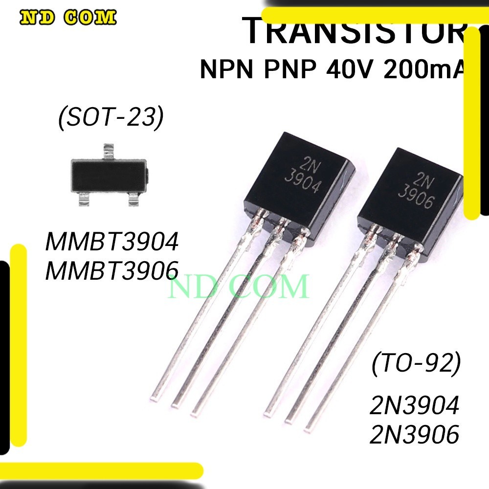 Value Shop 2N3904 2N3906 TO-92 MMBT3904 MMBT3906 SOT-23 SMD NPN PNP Transistor TR Giao Hàng Hàng Mỗi