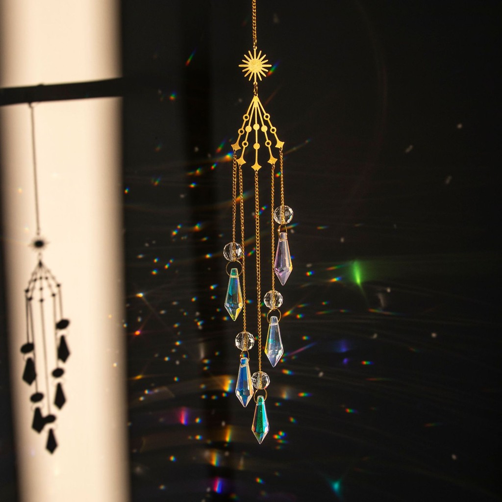 Đèn chiếu sáng mặt dây chuyền gia đình Crystal Sun Catcher