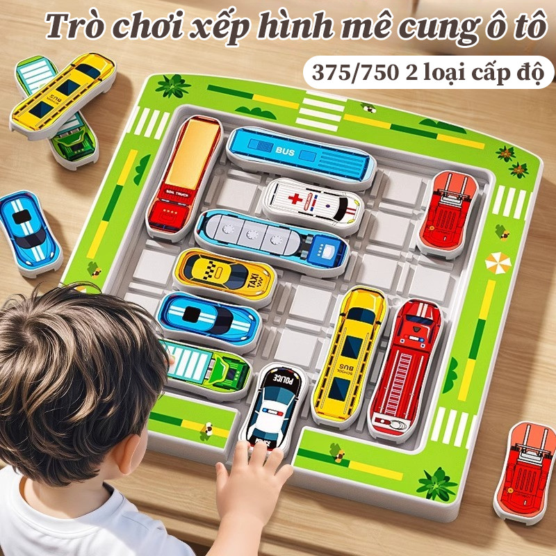 Đồ chơi xếp hình giải đố mê cung xe ô tô thông minh