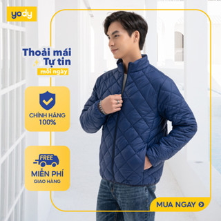   Áo phao nam YODY chần bông hình trám, siêu nhẹ, giữ ấm tốt, basic PHM6029
