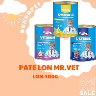  Pate Lon Mr.Vet Pate Mr Vet Cho Mèo Bổ Sung Dinh Dưỡng 400g 