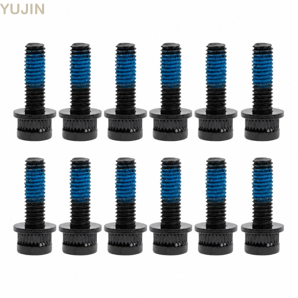 YUJIN 12 Bu lông kẹp phanh, Vít gắn phanh đĩa M6 X 18mm màu đen, M6x18mm Secure Fit Dễ dàng lắp đặt 