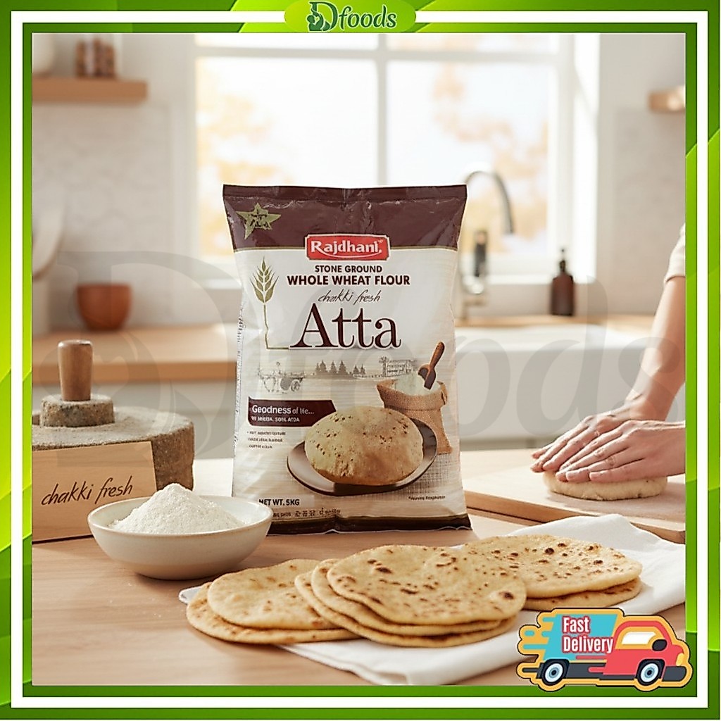 Atta Chakki Fresh - Bột mì nguyên cám Atta Ấn Độ 5kg